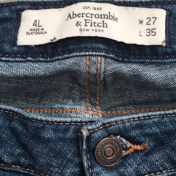 Abercrombie & Fitch Skinny Torn Jeans Sz 4L - Picture 4 of 5